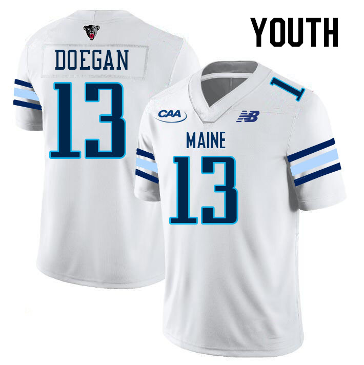 Youth #13 Dede Doegan Maine Black Bears College Football Jerseys Stitched Sale-White